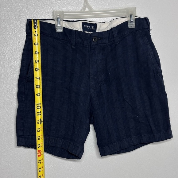 Abercrombie & Fitch Men Stretch Navy‎ Blue Casual Chino Shorts size 31 - Picture 4 of 5